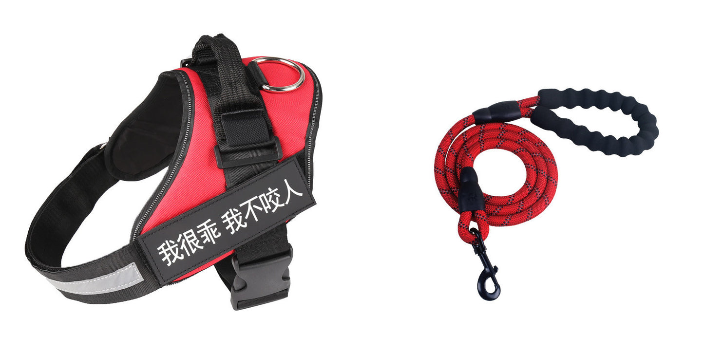No-Pull Adjustable Dog Harness & Leash Set – Padded, Stylish & Safe for Daily Walks