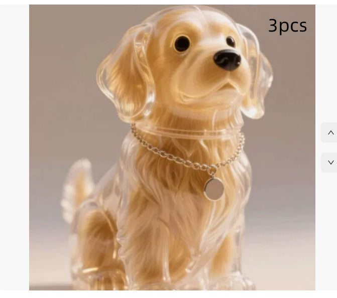 Pet Fur Memory Keychain – Mini Puppy Pendant Keepsake for Dog, Cute Figurine Memorial Gift for Pet Lovers
