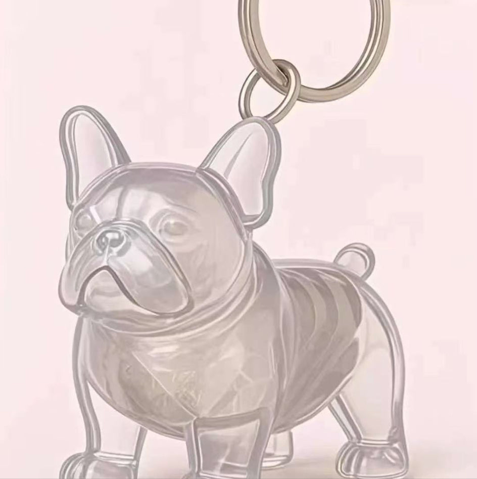 Pet Fur Memory Keychain – Mini Puppy Pendant Keepsake for Dog, Cute Figurine Memorial Gift for Pet Lovers