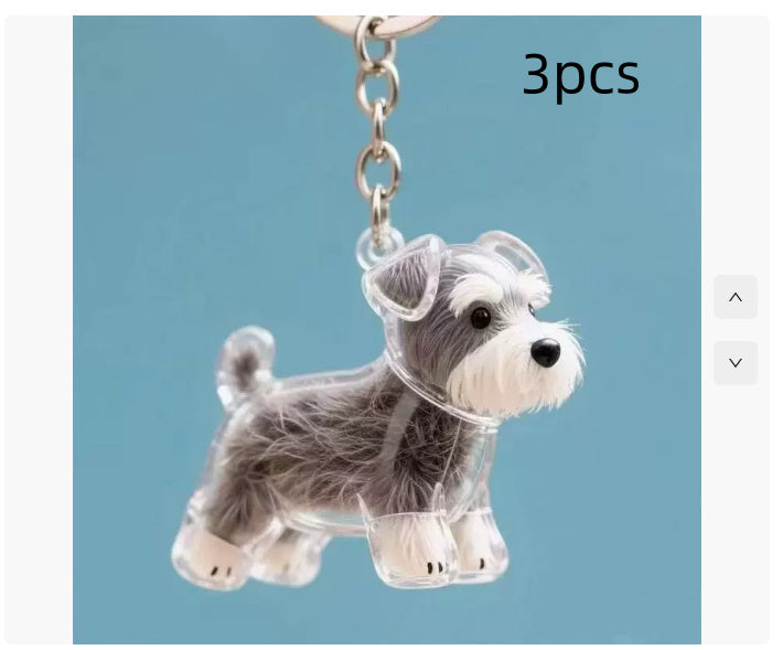 Pet Fur Memory Keychain – Mini Puppy Pendant Keepsake for Dog, Cute Figurine Memorial Gift for Pet Lovers