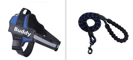 No-Pull Adjustable Dog Harness & Leash Set – Padded, Stylish & Safe for Daily Walks