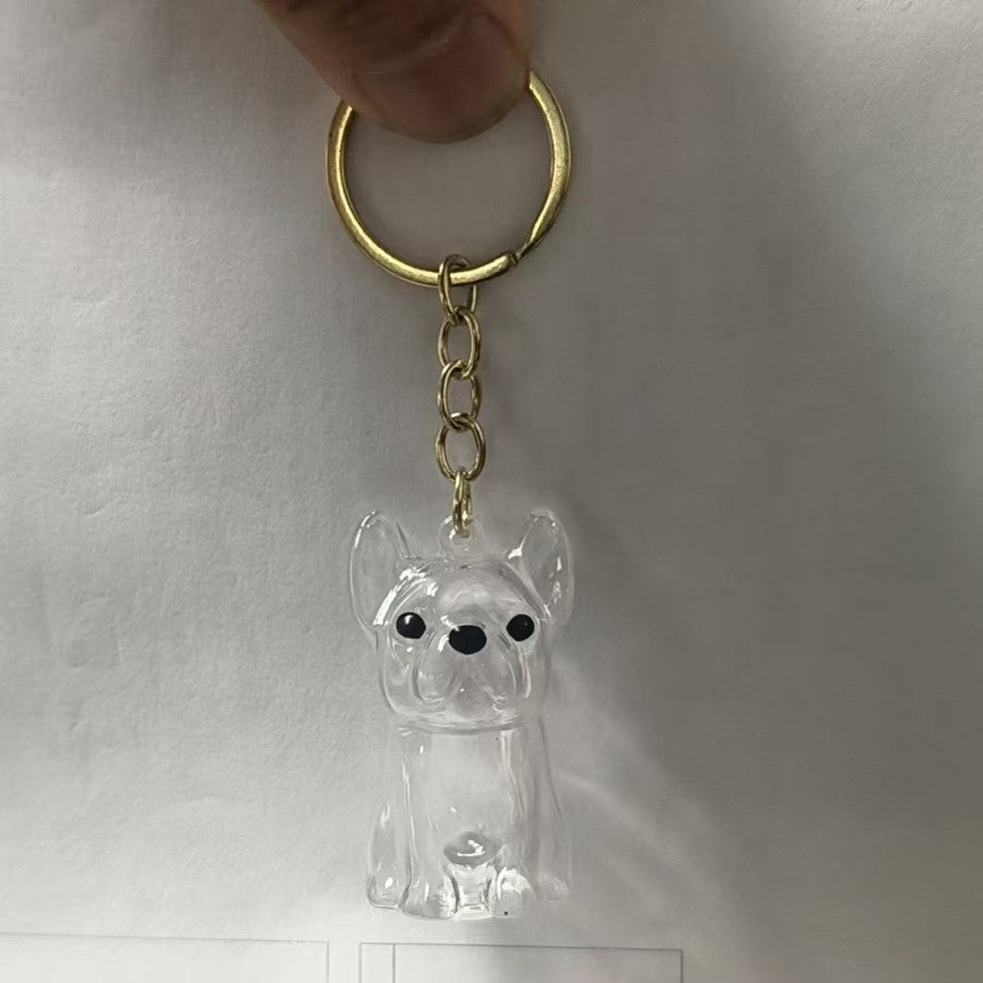 Pet Fur Memory Keychain – Mini Puppy Pendant Keepsake for Dog, Cute Figurine Memorial Gift for Pet Lovers
