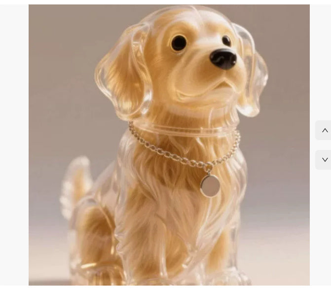 Pet Fur Memory Keychain – Mini Puppy Pendant Keepsake for Dog, Cute Figurine Memorial Gift for Pet Lovers