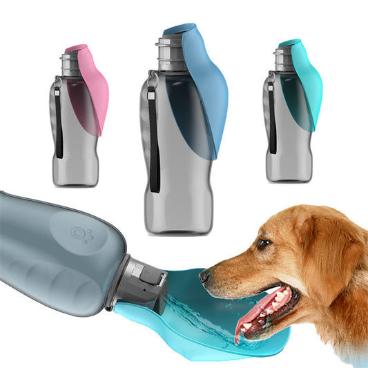 Portable Dog Water Bottle – Leakproof, One-Hand Operation & Foldable Bowl for Travel