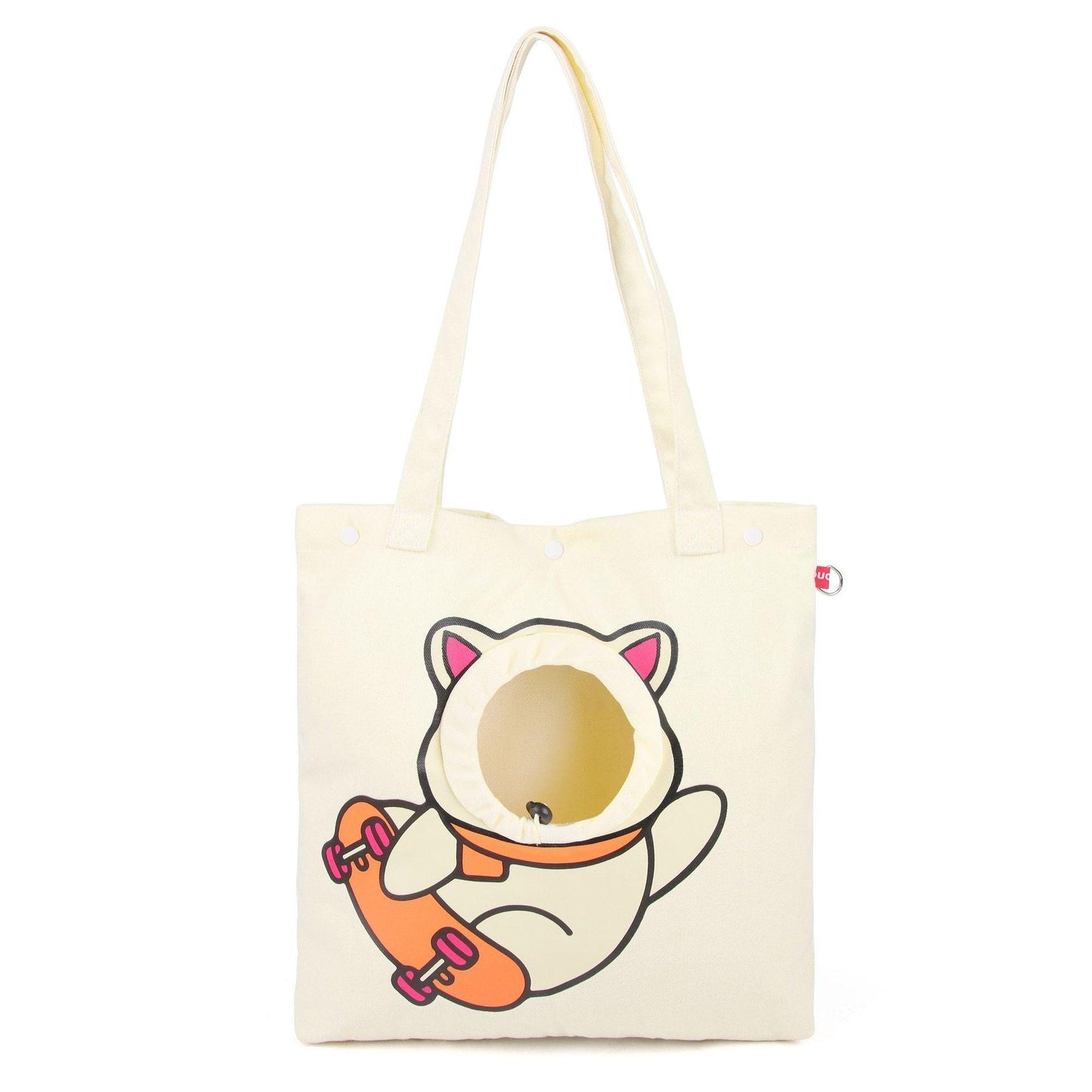 Pet Canvas Shoulder Bag – Cute & Breathable Cat Carrier for Outdoor Travel