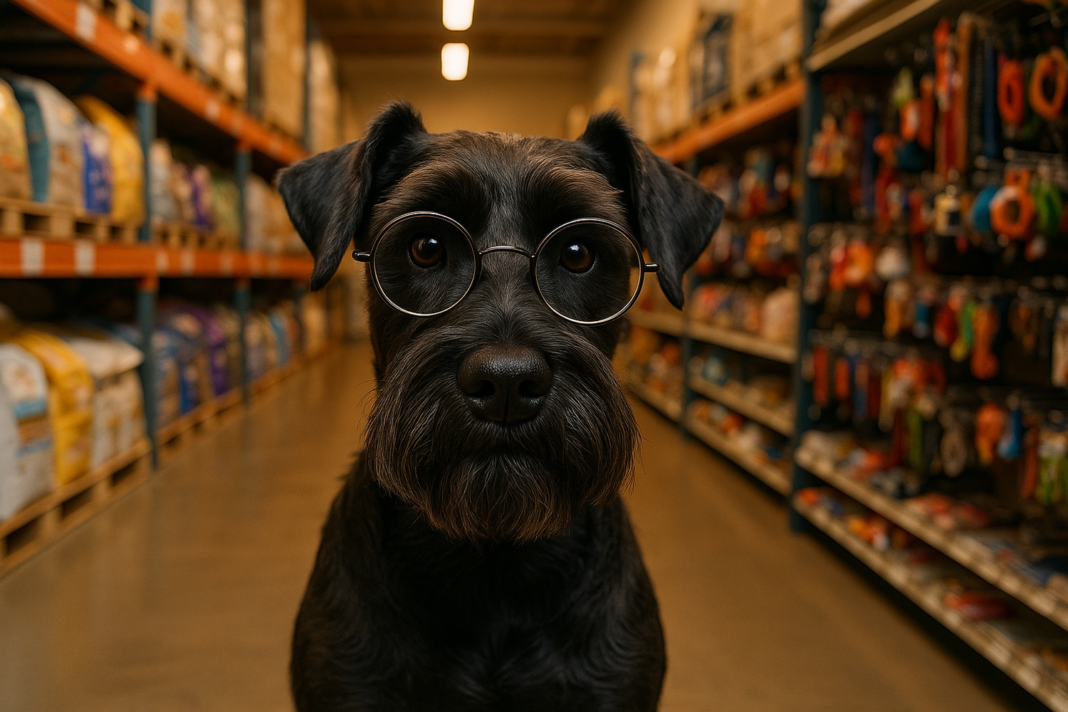 el background mejor un warehouse de tienda de pet supplies